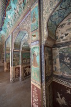 Wall paintings in the Garh Palace or Rajput Palace, Bundi, Rajasthan, India