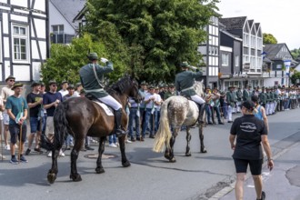 Rifle festival in Bad Fredeburg, in the Sauerland region, parade of the rifle companies in the