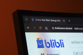 Dhaka, Bangladesh- 02 June 2025: Close-up of a computer screen displaying the Blibli web interface