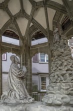 Jesus on the Mount of Olives around 1500, last restoration 2015 at St Nicholas Minster, Überlingen,