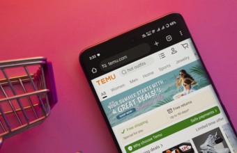 Dhaka, Bangladesh- 23 June 2025: A smartphone displaying the Temu website with a shopping cart is