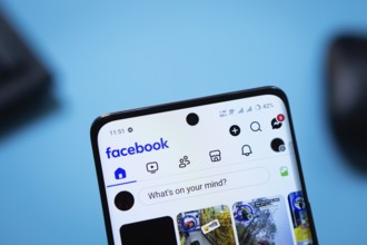 Dhaka, Bangladesh- 18 July 2025: Facebook app is displayed on a smartphone screen