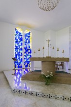 Interior view of the chapel, Chapelle du Rosaire de Vence, Chapelle Matisse, artist Henri Matisse,