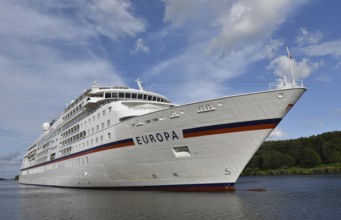 MS EUROPA, cruise ship EUROPA sailing in the Kiel Canal, NOK, Kiel Canal, Kielkanal,