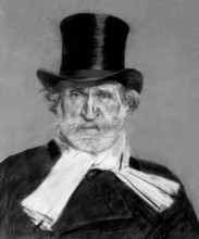 Giuseppe Fortunino Francesco Verdi, 1813 – 1901, Italian composer, digitally edited after a