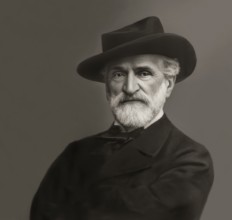 Giuseppe Fortunino Francesco Verdi, 1813 – 1901, Italian composer, digitally edited after a