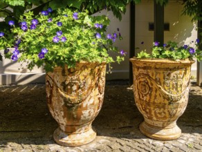Decorative courtyard area in the Palais am Stadhaus, Potsdam, Brandenburg, Germany