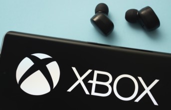 Dhaka, Bangladesh - 04 July 2025: The logo of the Xbox is displayed on a smartphone screen