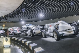 The Mercedes-Benz Museum in Stuttgart presents a journey through the automotive history of the