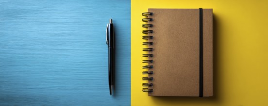 Minimalistic flat lay of office workflow productivity tools that improve efficiency and saving time