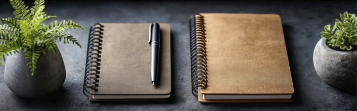 Minimalistic flat lay of office workflow productivity tools that improve efficiency and saving time