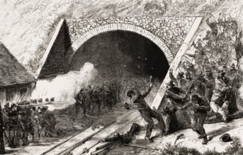 The Göschenen unrest, 27th and 28th of July 1875, during the construction of the Gotthard tunnel in