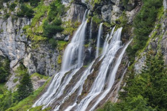 Jungibach Falls in Gental near Engstlenalp, Canton Bern, Switzerland