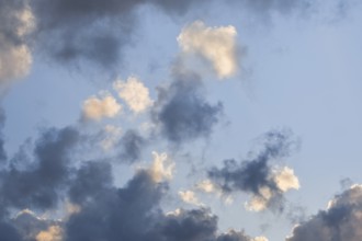 Dramatic cloudy sky shortly in front of sunset