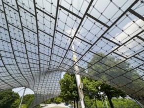 Roof construction, Olympic Park, Munich, Bavaria, Germany