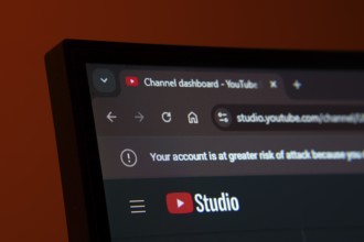 Dhaka, Bangladesh- 02 June 2025: Close-up of a computer screen displaying the Youtube Studio web