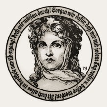 German emergency currency from Eckartsberga, 1921, Germany, Europe, portrait of Louise of