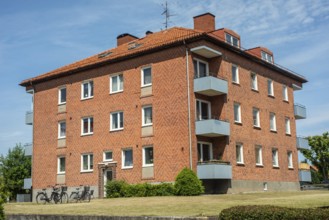 Apartment building built in 1962 in Ystad, Skåne County, Sweden, Scandinavia
