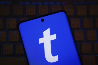 The logo of the Ticketmaster is displayed on a smartphone screen