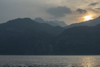 Sunset on Lake Garda, Malcesine, Italy