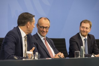 Olaf Lies (SPD, Minister President of Lower Saxony), Federal Chancellor Merz (CDU, Federal