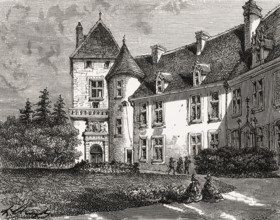 Epoisses castle, château d'Époisses, village d'Époisses, Burgundy, Côte-d'Or, France, former home