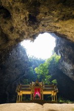 Temple in a stalactite cave, Phraya Nakhon Cave, Khao Sam Roi Yot National Park, Hua Hin, Prachuap