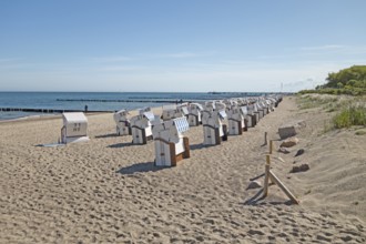 Beach chairs, beach, Baltic Sea, Baltic seaside resort, Kühlungsborn, Rostock district,