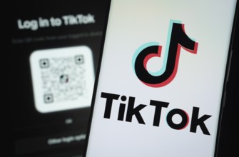 Dhaka, Bangladesh- 18 March 2025: tiktok logo is displayed on a smartphone screen, with the tiktok