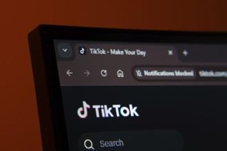 Dhaka, Bangladesh- 02 June 2025: Close-up of a computer screen displaying the Tiktok web interface