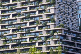 Wonderwoods residential tower, one of 2 green buildings, in Utrecht in the new Healthy Urban