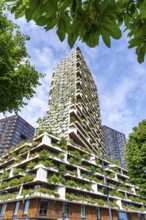 Wonderwoods residential tower, one of 2 green buildings, in Utrecht in the new Healthy Urban