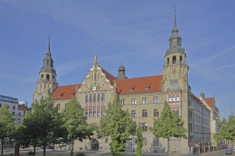 Historic building of the district court built in 1905, historicism, Halle an der Saale,