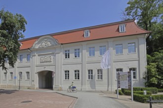 Baroque castle, portal, museum, Köthen, Saxony-Anhalt, Germany