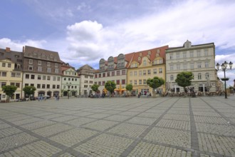 Häuser am Markt, Saale, Naumburg, Saxony-Anhalt, Germany