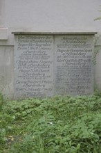 Grave slabs of the Hardenberg family, Novalis monument to writer and philosopher Friedrich von