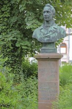 Memorial to deaf-mute teacher Moritz Hill, teacher for deaf-mutes, bust, deaf-muteness, deaf-mute,