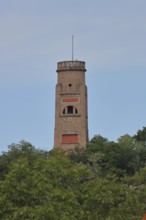 Bismarck Tower built in 1905, observation tower, Wettin, Wettin-Löbejün, Lower Saale Valley,