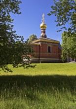 Russian Orthodox Church of All Saints, also known as the Russian Chapel, spa garden, Bad Homburg