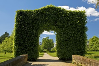 Green Tor Tor in the castle park of Bad Homburg vor der Höhe Castle, Hesse, Germany