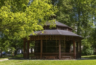 Graduation house, graduation grotto in the spa gardens, spa town, Bad Hall, Traunviertel, Upper