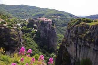 Agia Triada Monastery or Monastery of the Holy Trinity on a rock, Meteora Rocks and Monasteries,