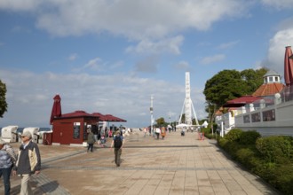 Beach promenade, promenade, Ferris wheel, Baltic resort Kühlungsborn, West district, Rostock