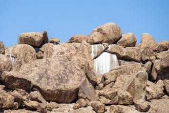 Rocks of a Klipschliefer colony, rock formation, Brandberg, Damaraland, Namibia