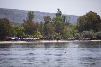 Kala Nera beach on the Pagasitic Gulf, Pelion or Pelion Peninsula, Magnisia, Thessaly, Greece