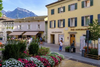 Piazza della chiesa, Levico Therme, Valsugana, Trentino, Italy