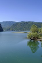 Lago del Corlo, Cismon reservoir, Arsie' Bivio Agana, Arsie, Veneto, Italy