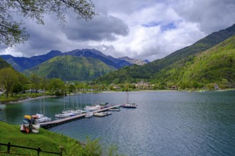 Ledro on Lake Ledro, Lago di Ledro, Trentino, Italy