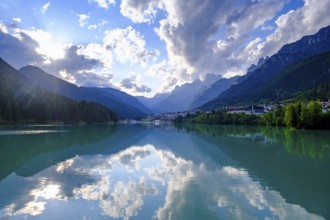 Reservoir, Lago di Santa Caterina, Auronzo di Cadore, Dolomites, Trentino, Italy