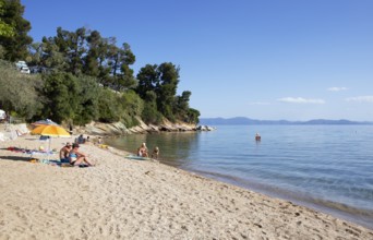 Kato Gatzea beach on the Pagasitic Gulf, Pelion or Pelion Peninsula, Magnisia, Thessaly, Greece